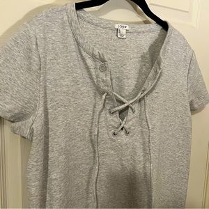 J. Crew lace-up knit dress size large